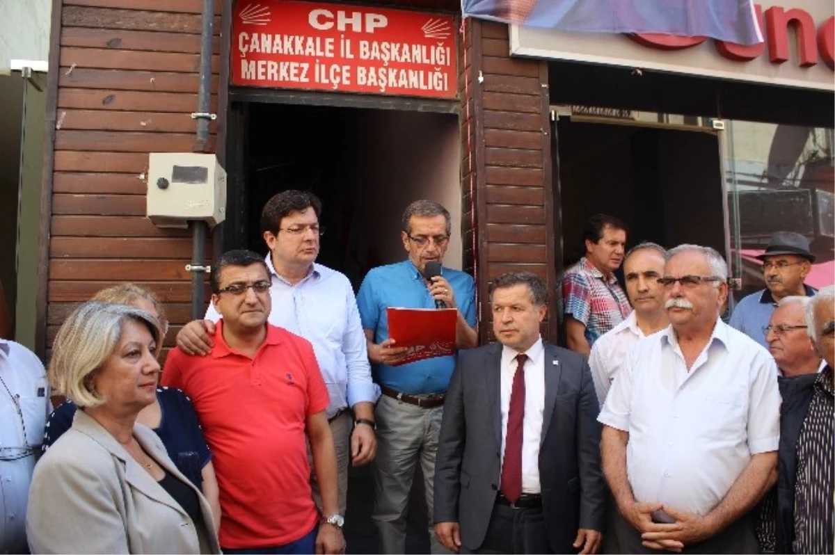 CHP Çanakkale Örgütünden Kılıçdaroğlu\'nun Konvoyuna Yapılan Saldırıya Kınama