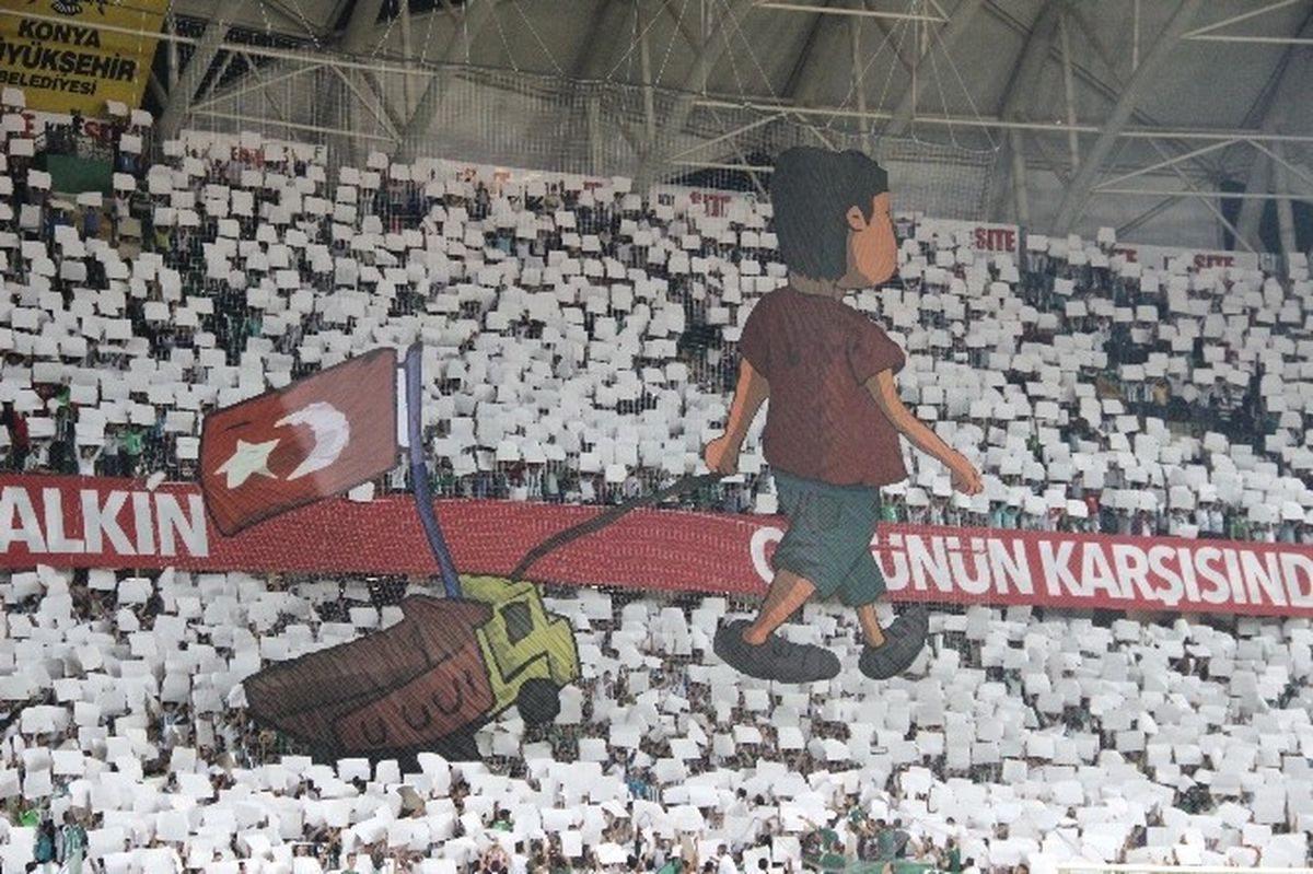 Atiker Konya-Beşiktaş Maçında Düzceli Utku\'nun Koreografisi Açıldı