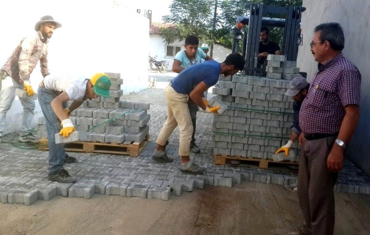 Çökelek Sokakları Parke Taşı ile Kaplandı