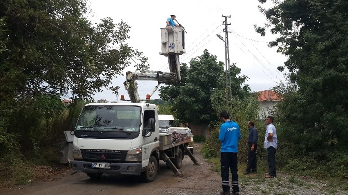 Otomobil Elektrik Direğine Çarptı