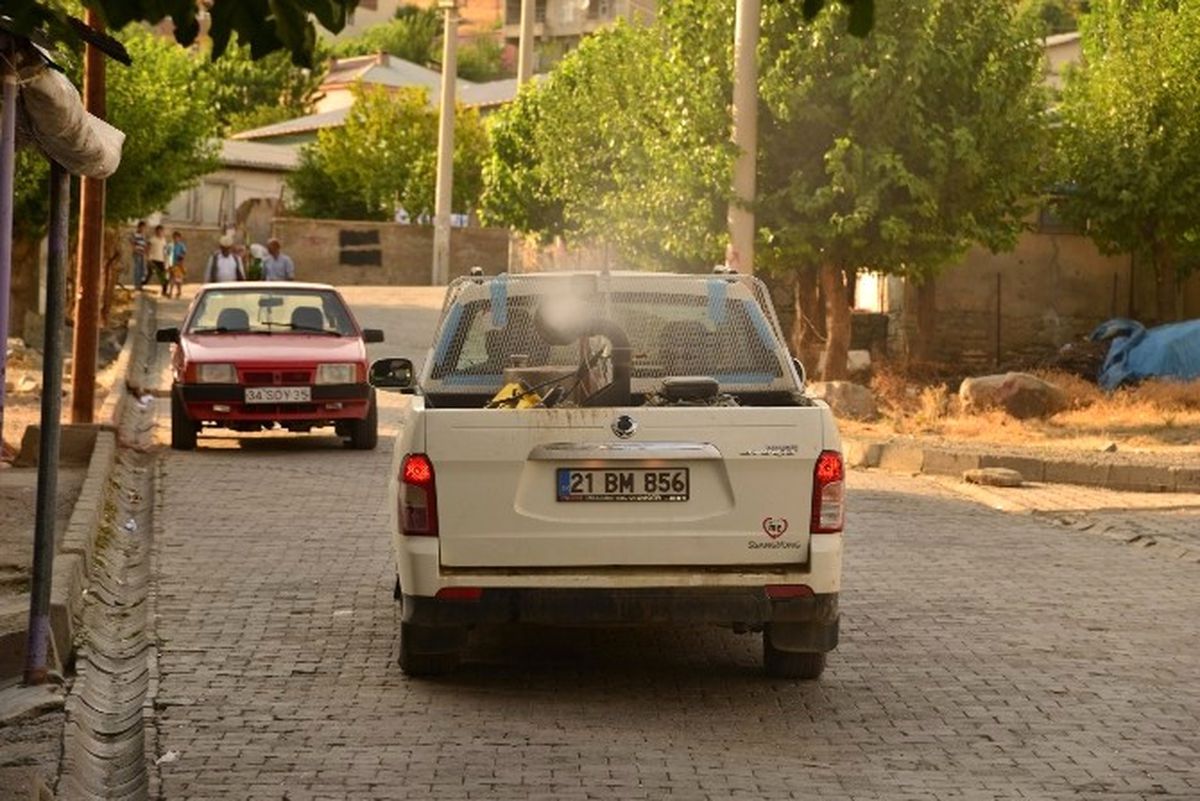 Kulp\'ta İlaçlama Çalışmaları Sürüyor