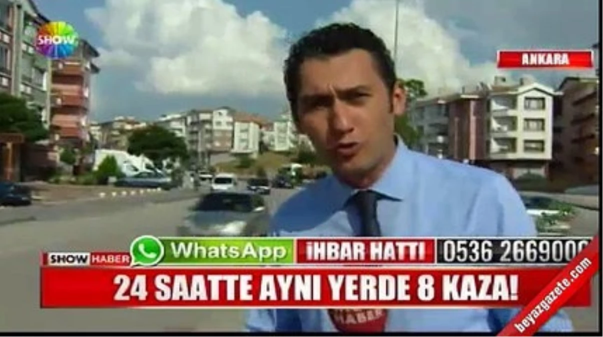 Ankara Altındağ\'da Aynı Yerde 24 Saatte 8 Trafik Kazası Meydana Geldi!
