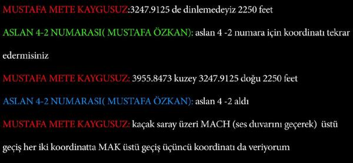 Darbe Girişiminde Başkenti Bombalayan Pilotların Telsiz Konuşmaları Ortaya Çıktı