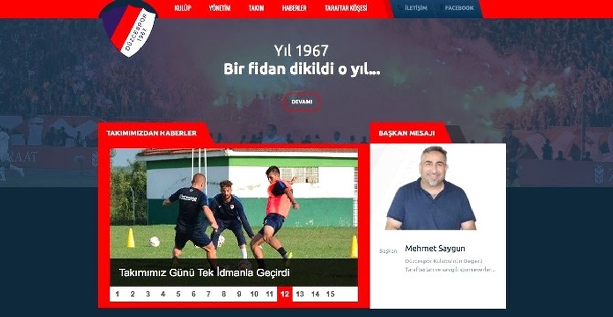 Düzcespor Web Sitesi Yayında