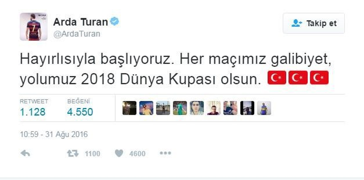 Arda Turan\'dan Rusya Maçı Öncesi Mesaj