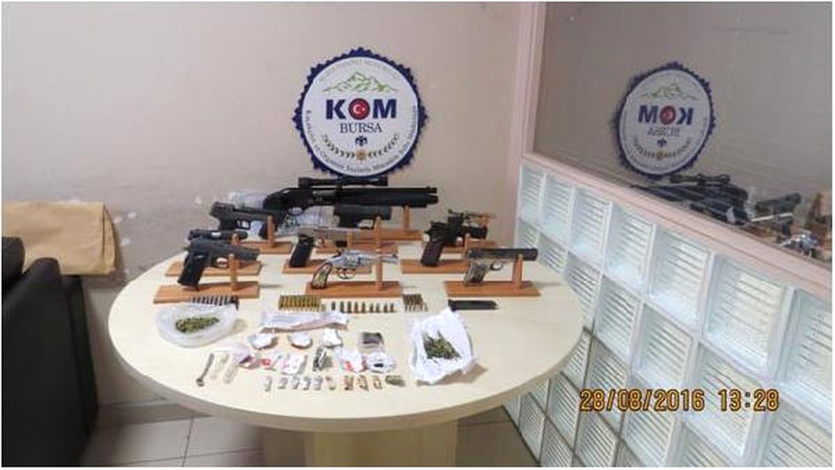 Bursa\'da Silah ve Uyuşturucu Operasyonu