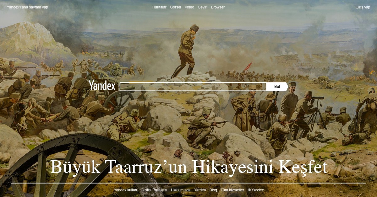 Büyük Taarruz\'u Yandex ile Keşfedin