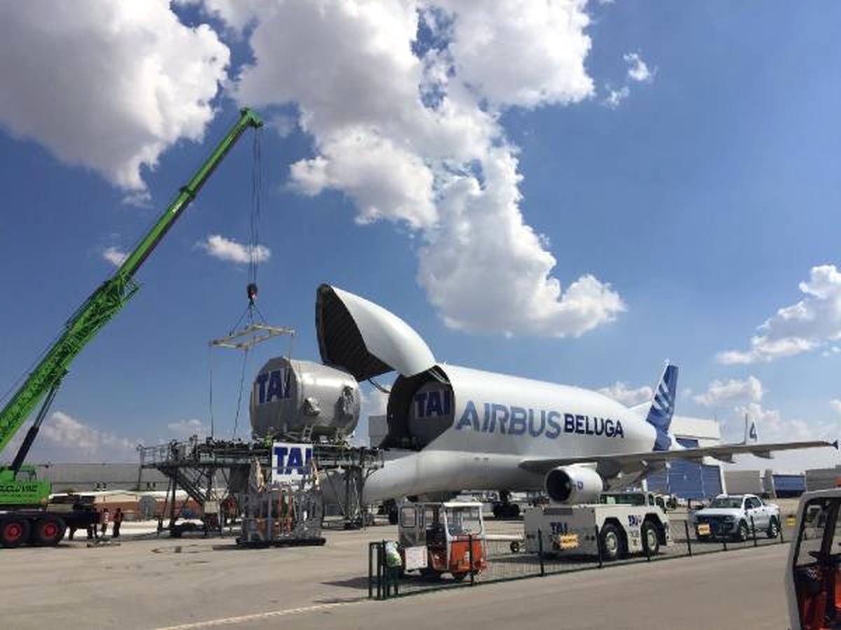 Akıncı\'nın İlk Yabancı Misafiri Airbus\'ın Beluga Uçağı Oldu