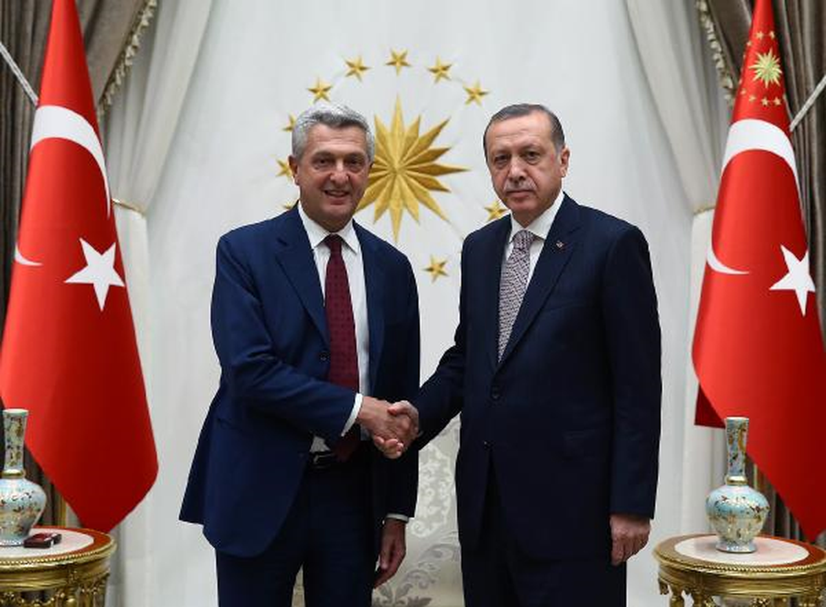 BM Mülteciler Yüksek Komiseri Filippo Grandi, Cumhurbaşkanlığı Sarayı\'nda