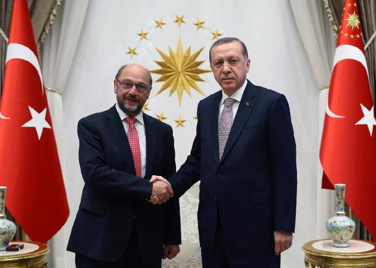 Erdoğan, AP Başkanı Martin Schulz\'u Kabul Etti