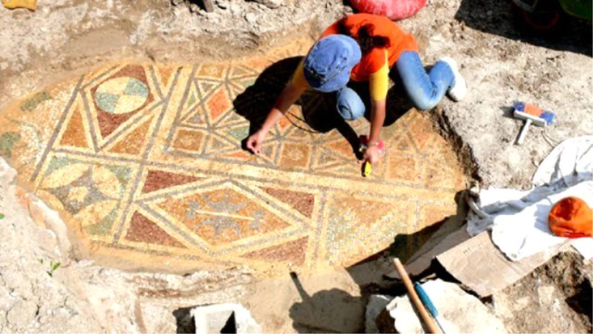 Mozaik Bulunan Yonca Tarlasında Kazı Çalışması Sürüyor