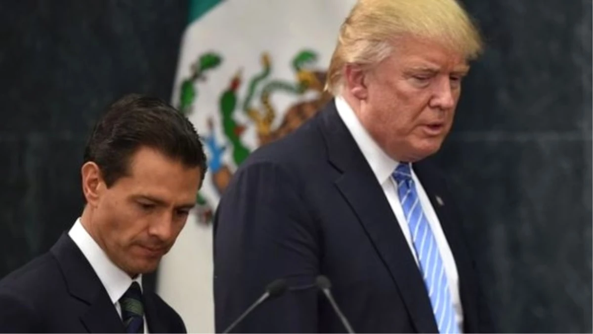 Trump Meksika\'ya Gitti, Duvarı Savundu