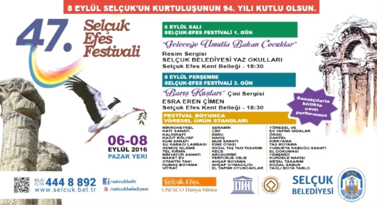 47. Selçuk Efes Festivali Sergi ve Stantlar ile Düzenlenecek