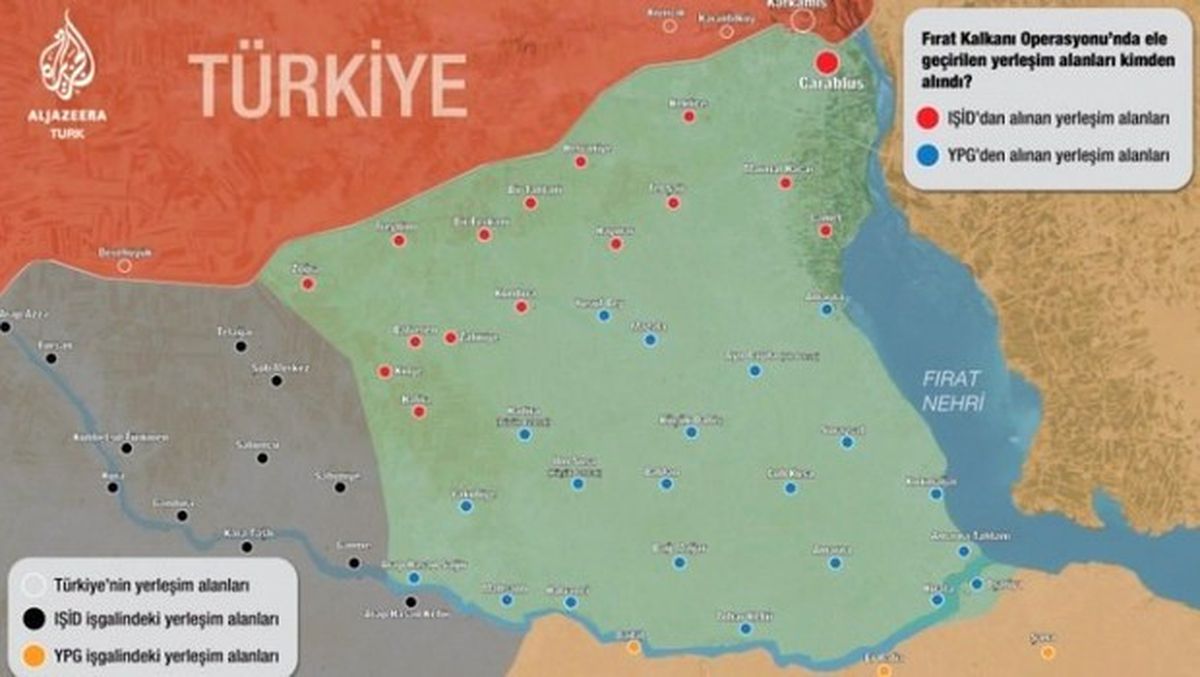 Fırat Kalkanı Operasyonu Sonrası Batı'yı İçten İçe Çıldırtan Harita!