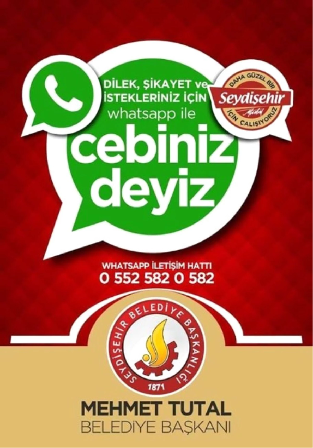 Seydişehir Belediyesi\'nden "Whatsapp İletişim Hattı" Hizmeti