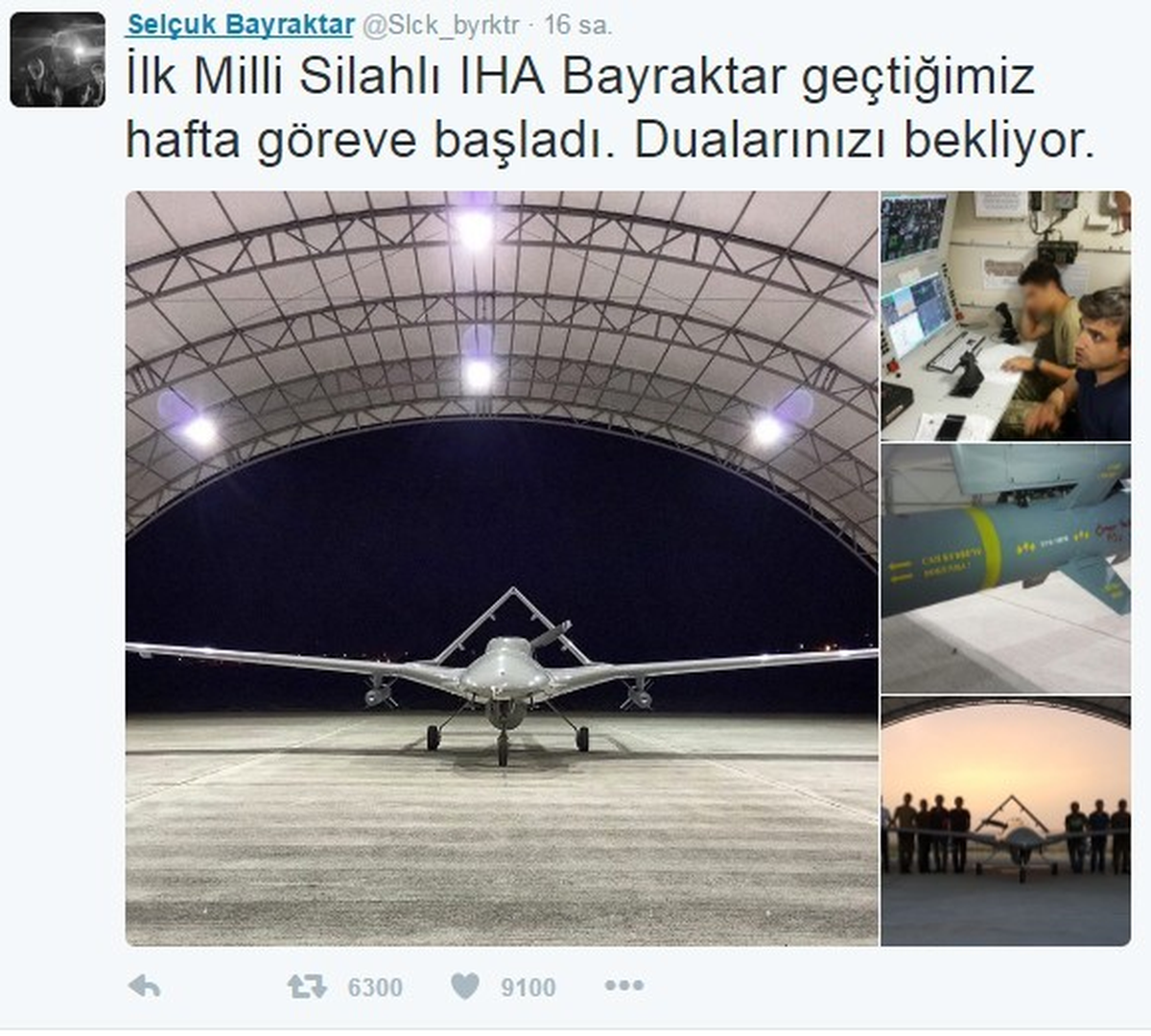 Erdoğan\'ın Damadından Ömer Halisdemir\'li İha Paylaşımı