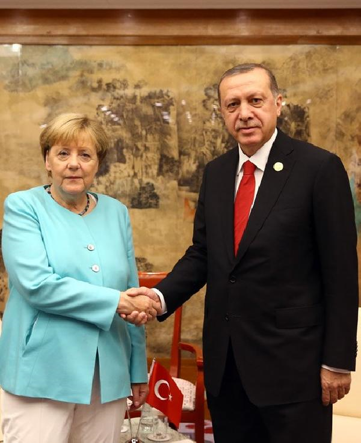 Erdoğan Merkel ile Görüştü