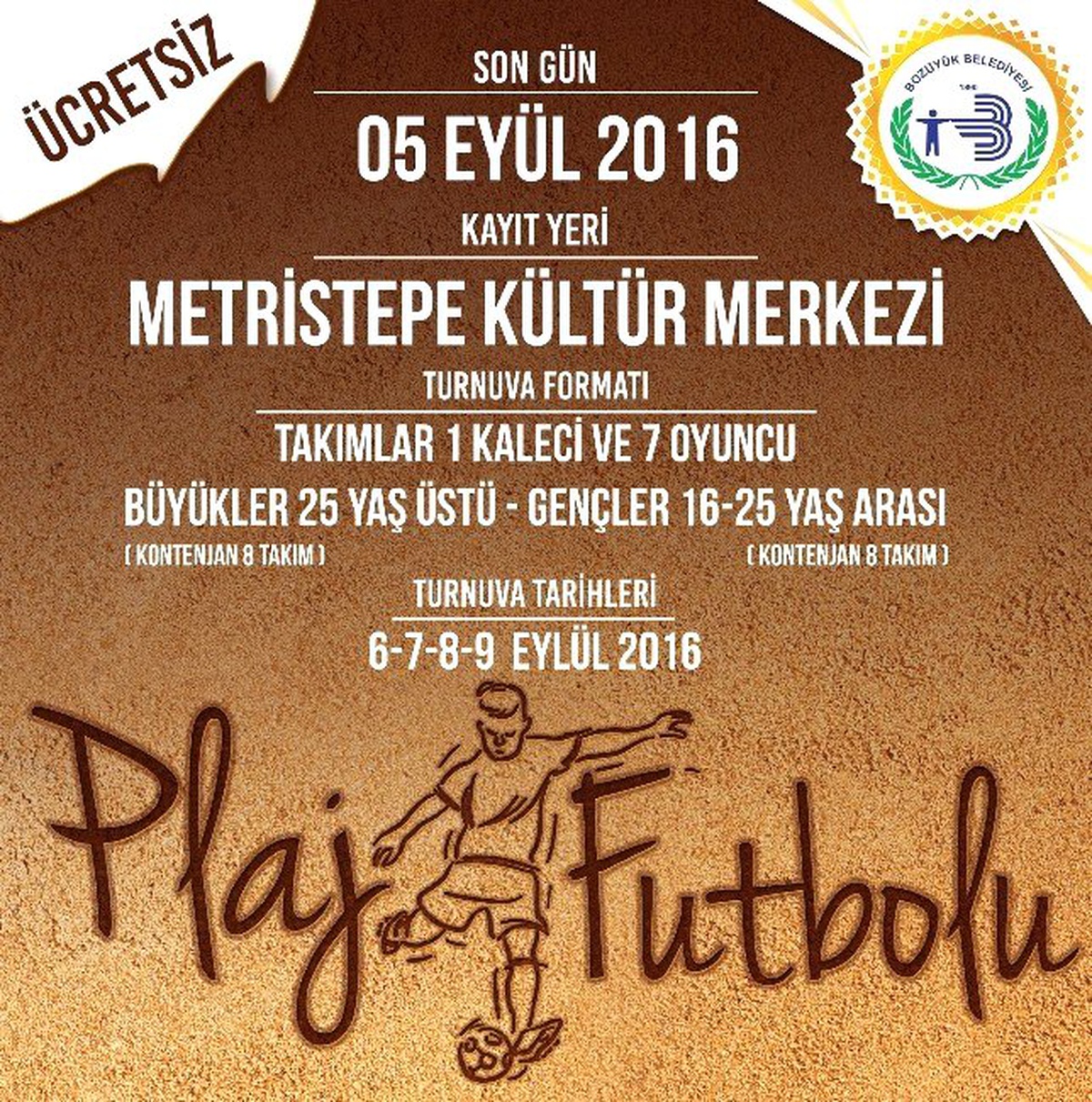 Bozüyük Belediyesi\'nden Plaj Futbolu Turnuvası