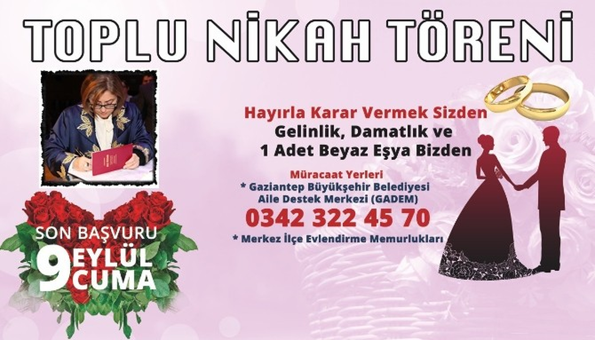 Gaziantep Büyükşehir Toplu Nikaha Hazırlanıyor
