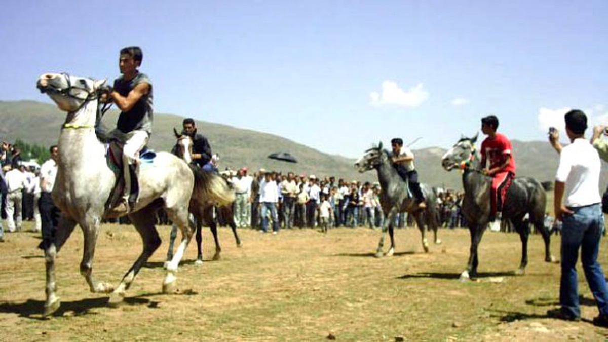 Karlıova\'da Geleneksel At Yarışması