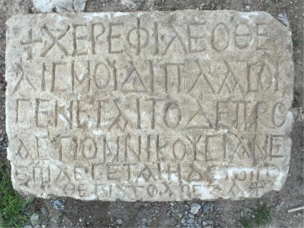 Yol Yapımı Sırasında Bizans Dönemine Ait Yazıt Bulundu
