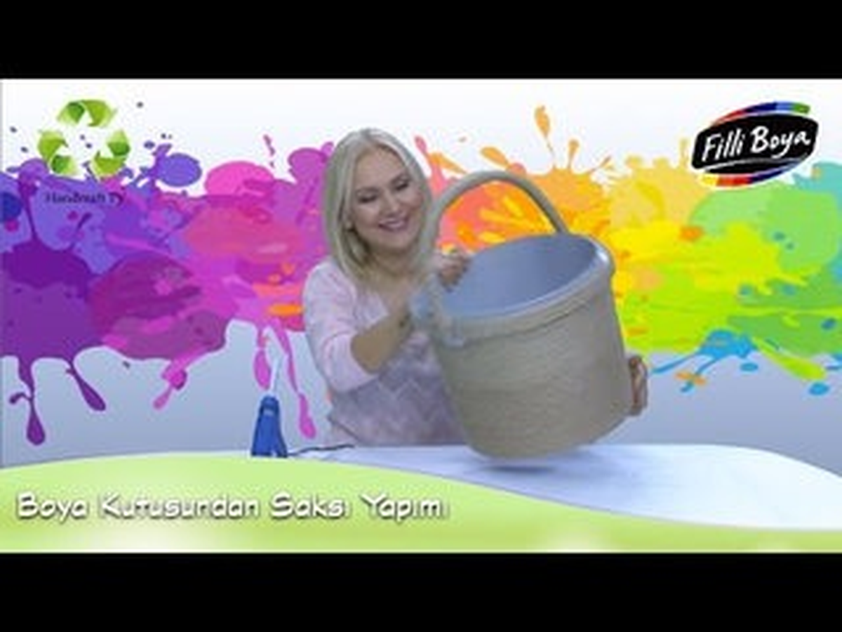 Boya Kovasından Saksı Yapımı
