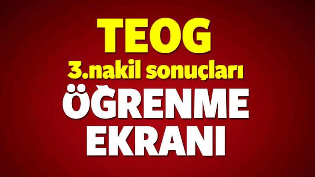 TEOG 3.Nakil sonuçları (06 Eylül) TEOG yerleştirme sonuç ekranı