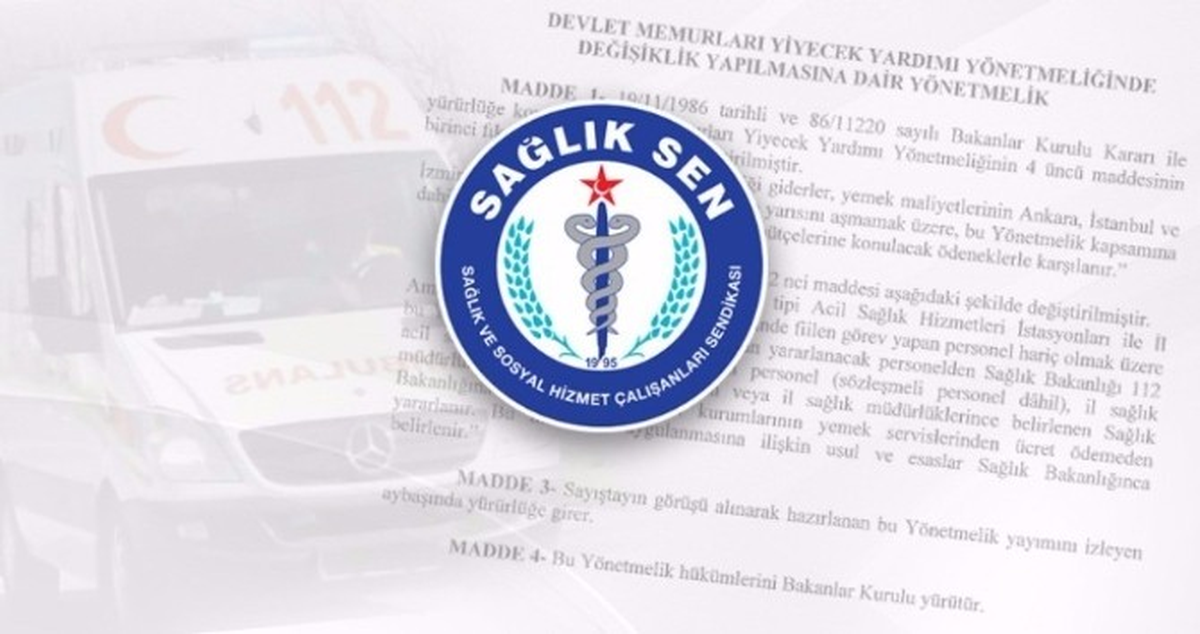 112 Çalışanlarına Yemek Yardımı Yapılacak