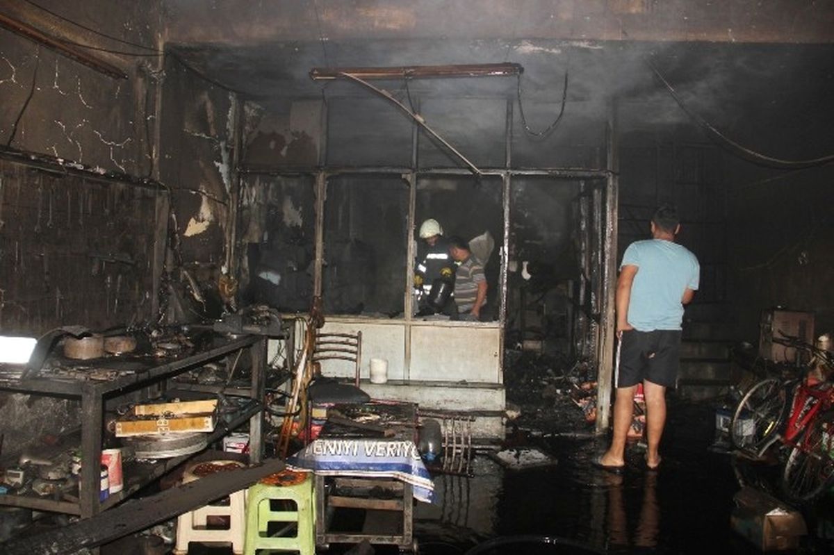 Bafra Sanayi Sitesi\'nde Yangın