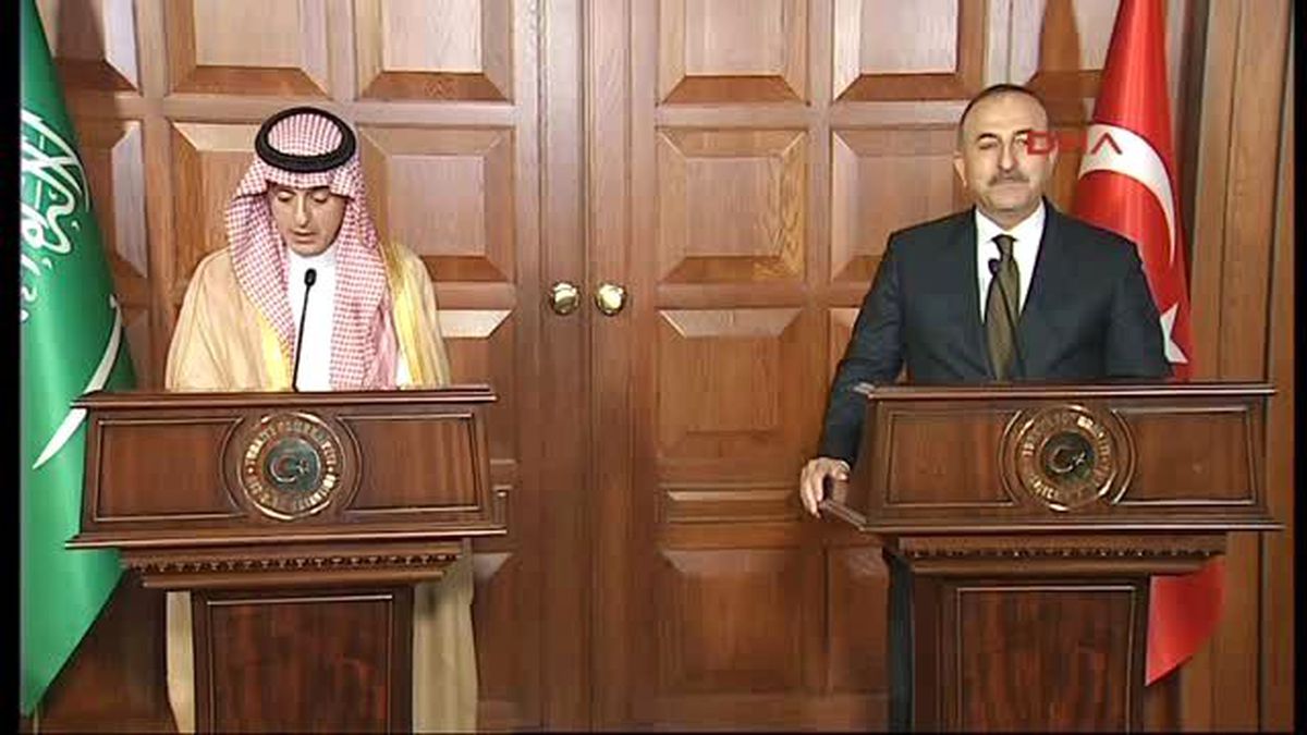 Çavuşoğlu Suudi Arabistan Dışişleri Bakanı Adel Bin Ahmed Al Jubeir ile Ortak Basın Toplantısıdna...