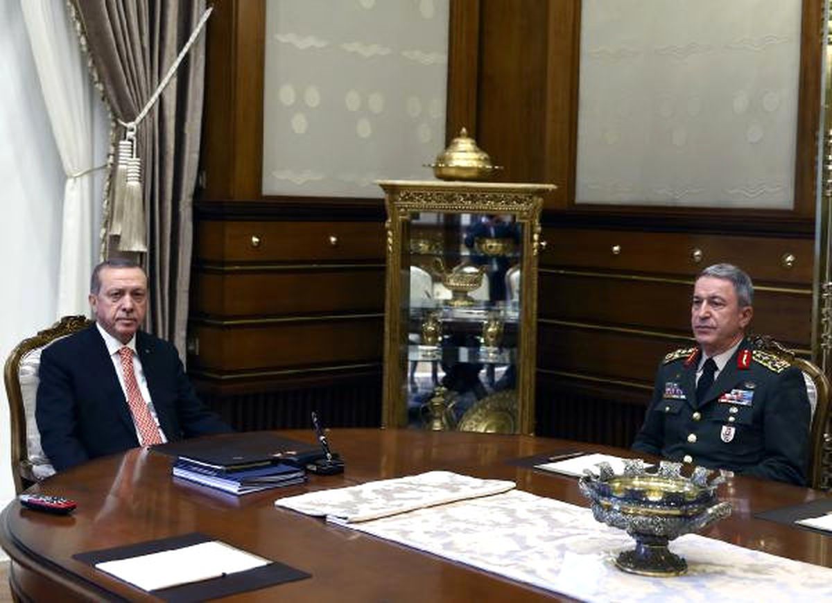 Cumhurbaşkanı Erdoğan, Orgeneral Hulusi Akar\'ı Kabul Etti