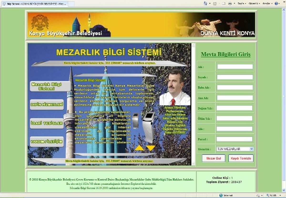 Konya Mezarlık Bilgi Sistemi Tüm İlçelerde