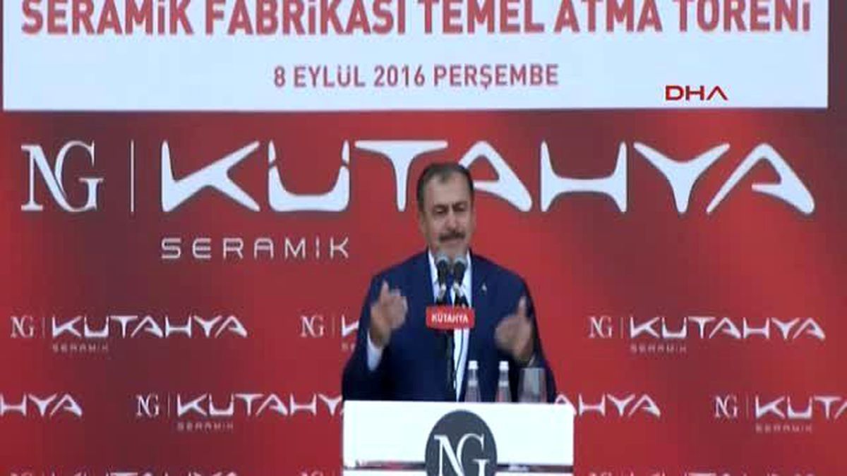 Kütahya Orman ve Su İşleri Bakanı Eroğlu 15 Temmuz Şehitleri Seramik Fabrikası Temel Atma...