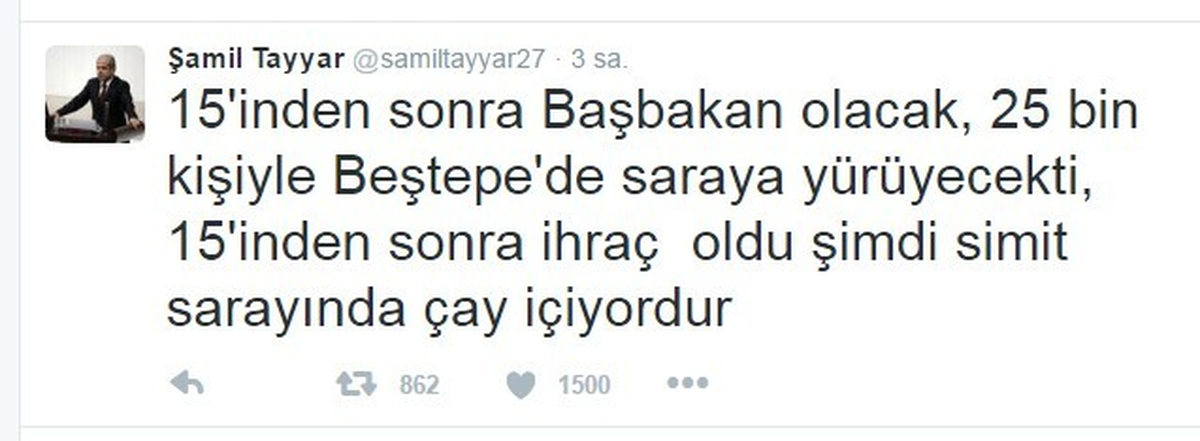 Şamil Tayyar\'dan Akşener\'in İhracıyla İlgili Açıklama