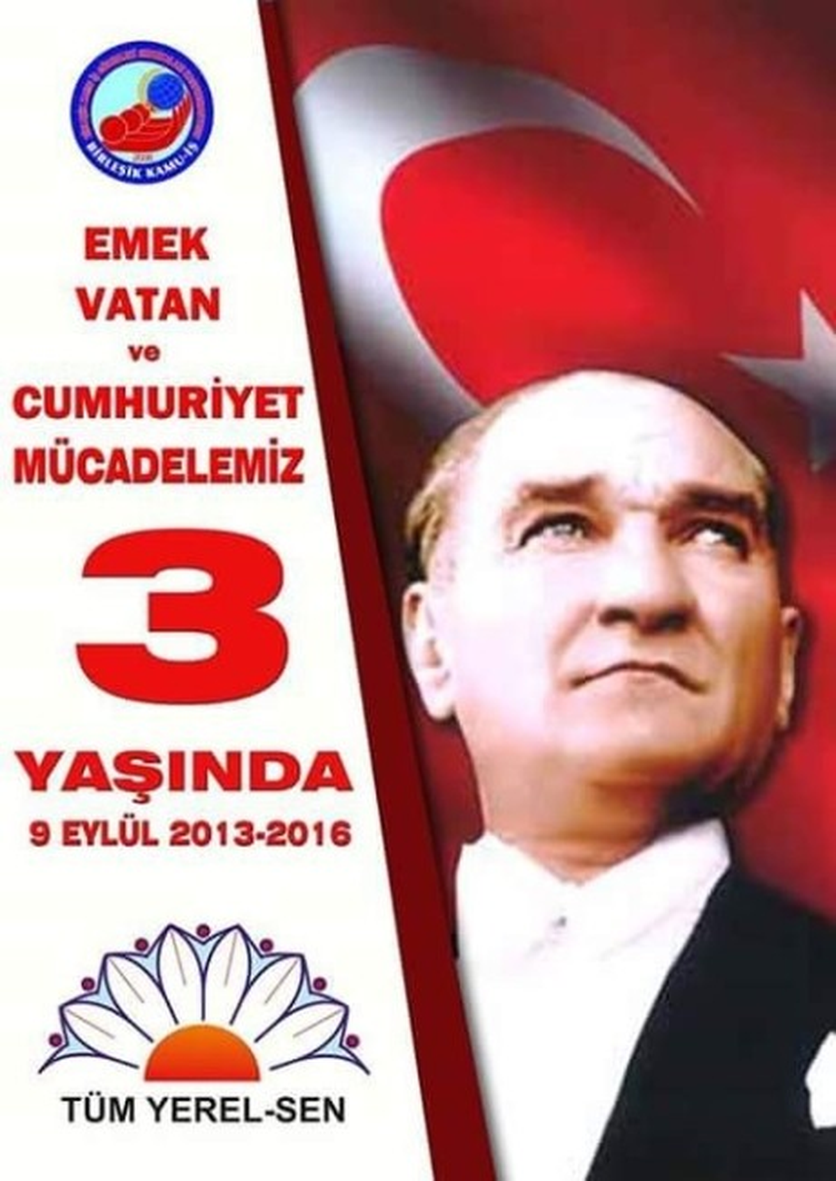 Birleşik Kamu İş Konfederasyonu\'na Bağlı Tüm Yerel-Sen 3 Yaşında