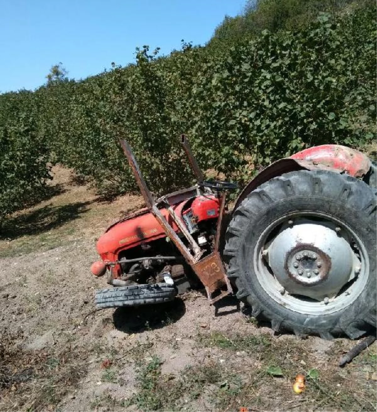 Traktör Devrildi: 3 Yaralı