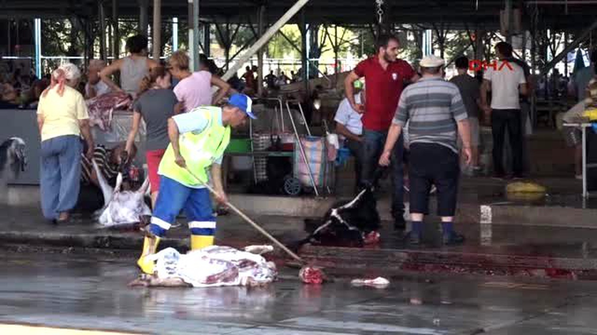 Antalya\'da Çocuklar Kurban Kesimlerini İzledi
