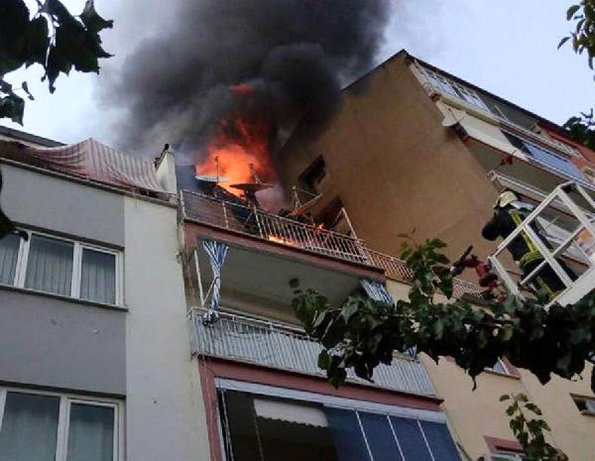 Mutfak Tüpünden Yangın Çıktı