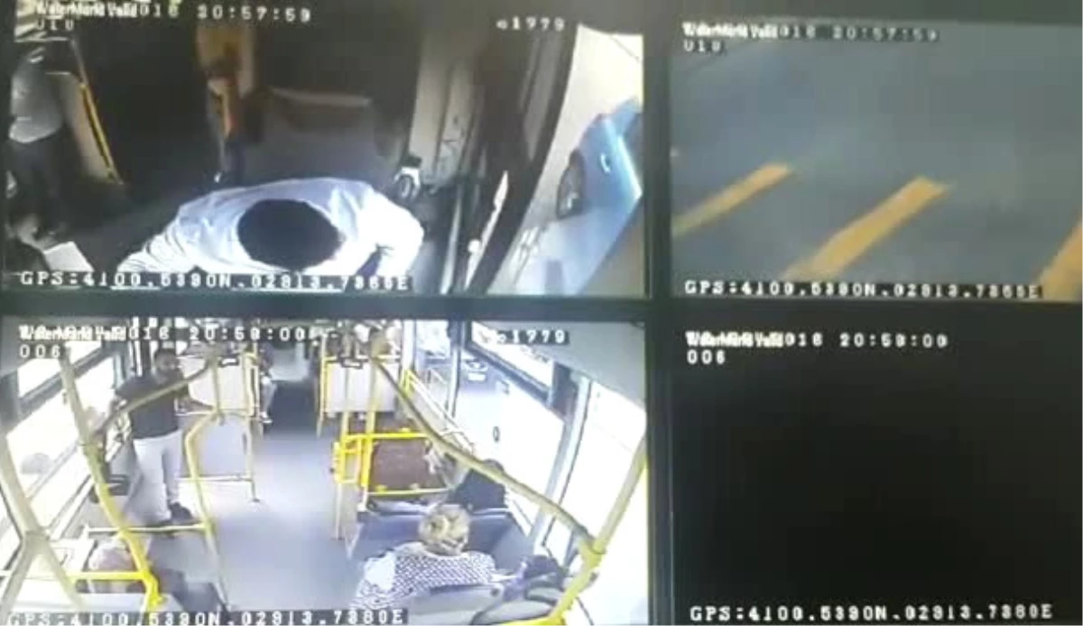 Özel Halk Otobüsü Şoförüne Ateş Edilmesi Kamerada