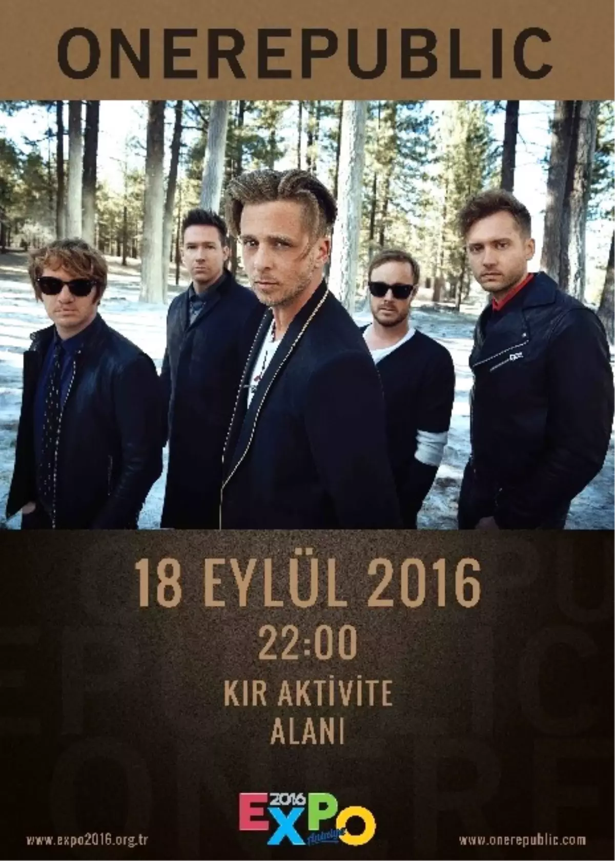 One Republic 18 Eylülde Expo 2016\'da