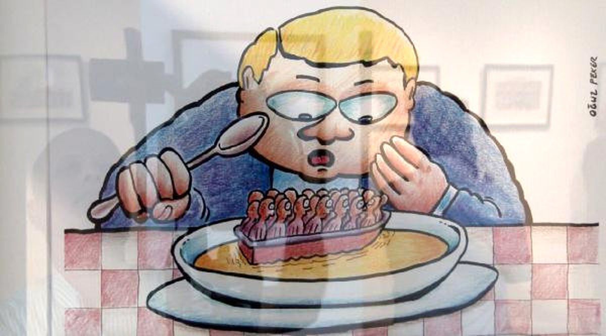 Avrupa\'da Mültecilerin Dramını Anlatan Karikatür Sergisi