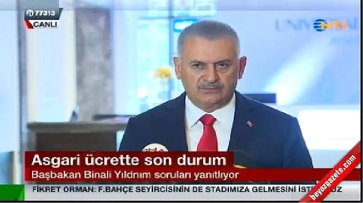 Başbakan Binali Yıldırım Asgari Ücretliye Müjdeyi Verdi