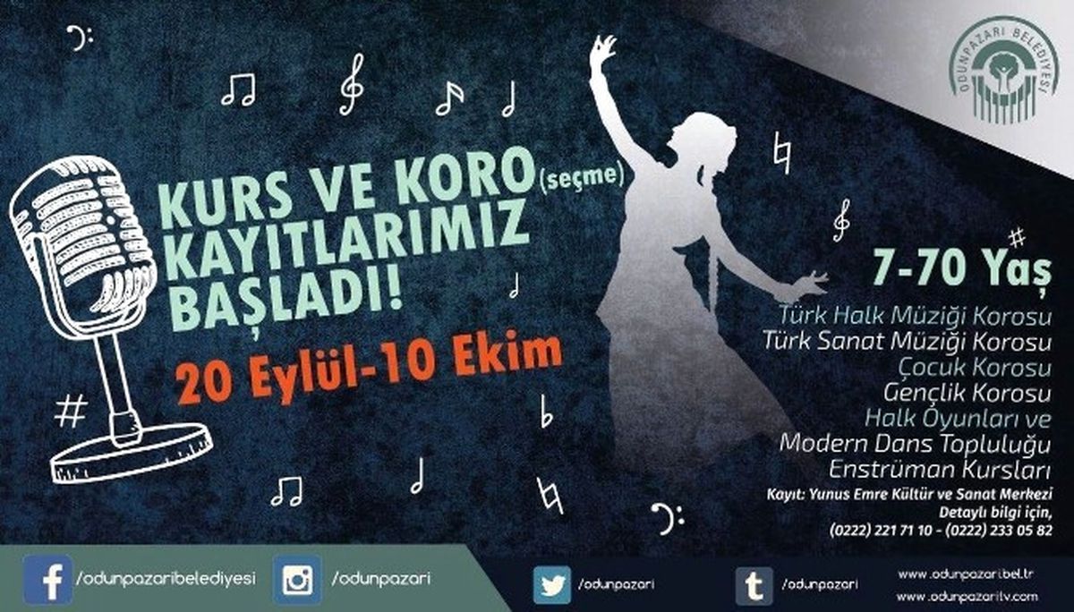Odunpazarı\'nda Kurs ve Koro Kayıtları Başladı
