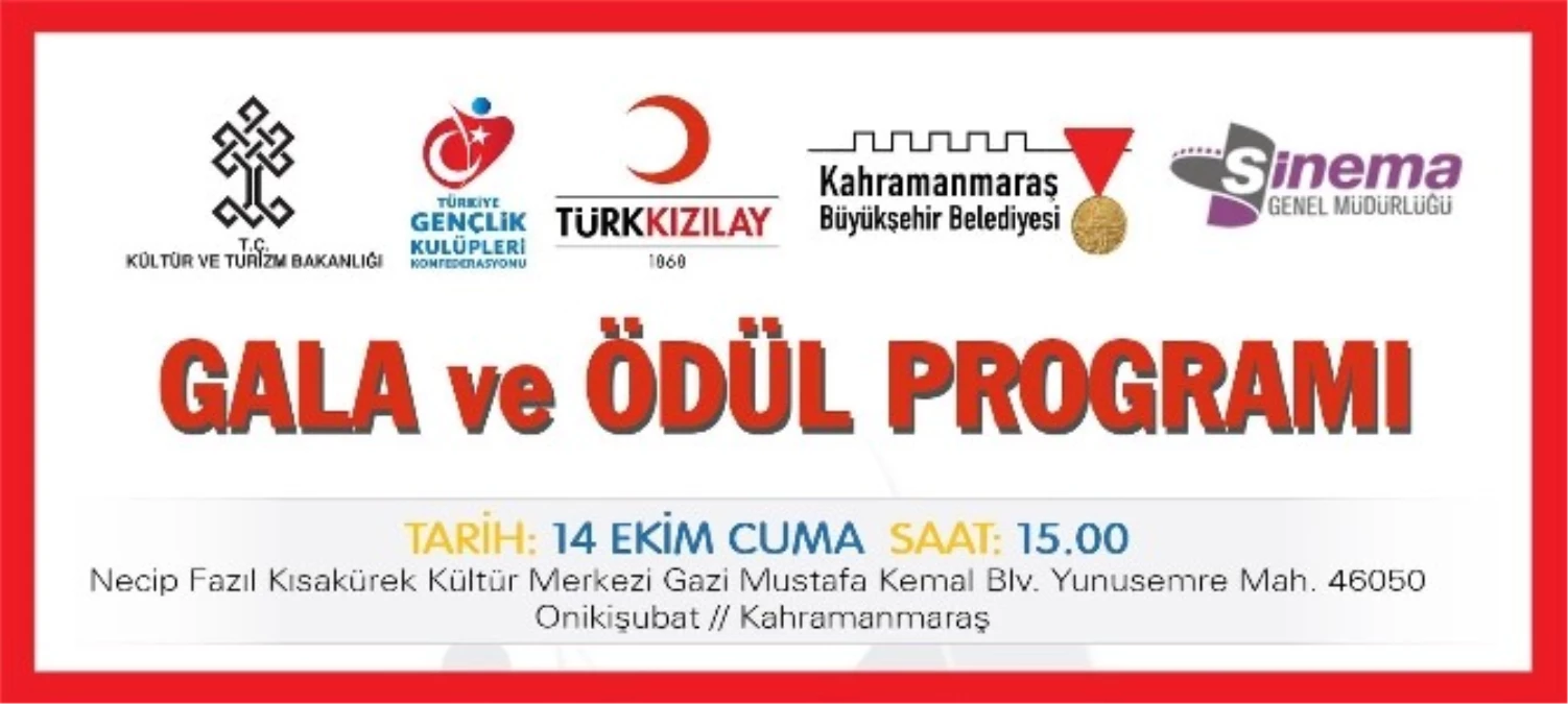 Kızılay Kısa Film Festivali Ödül Töreni Kahramanmaraş\'ta Yapılacak