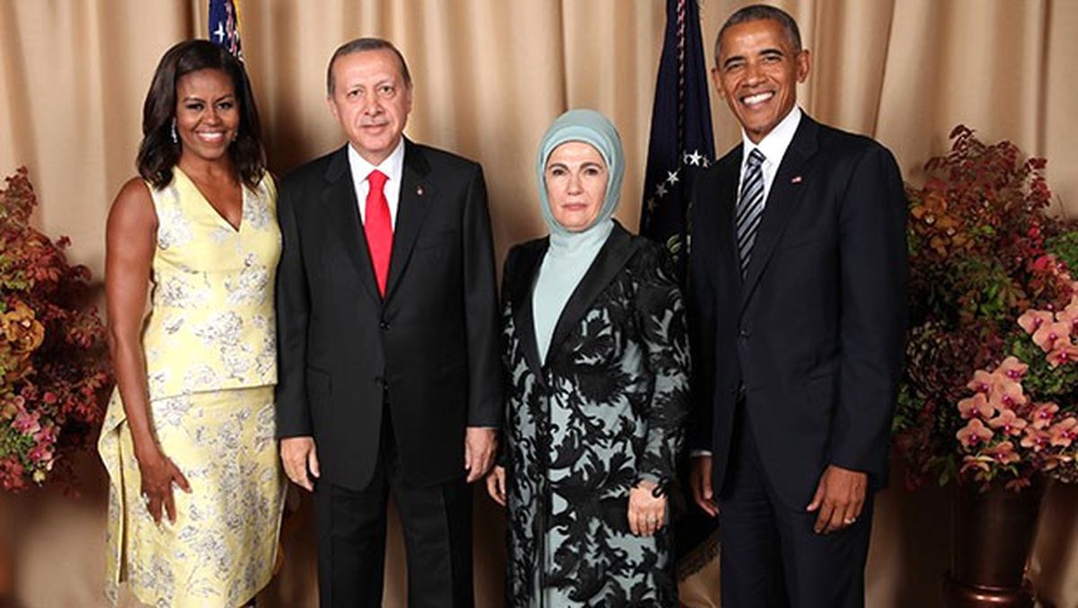 Obama ve Erdoğan Çiftinden Aile Fotoğrafı