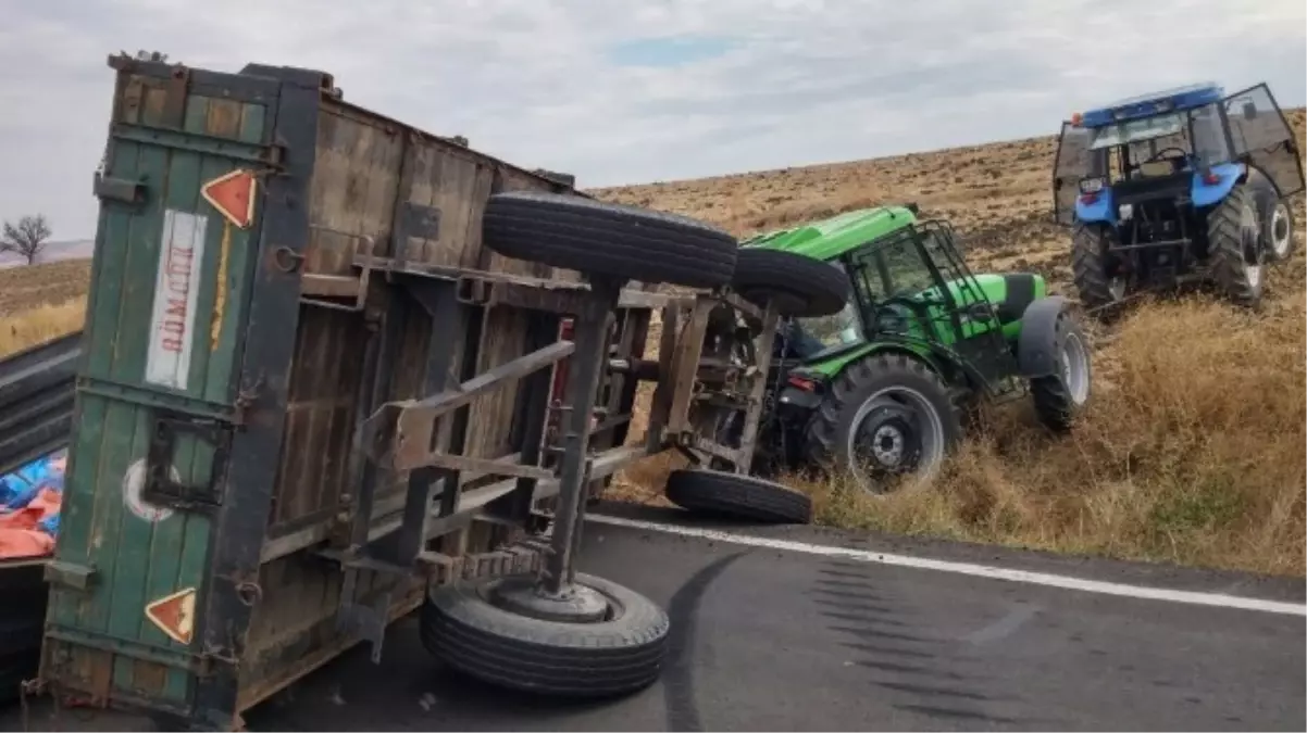 Tekirdağ\'da Traktör Römorku Devrildi: 1 Yaralı