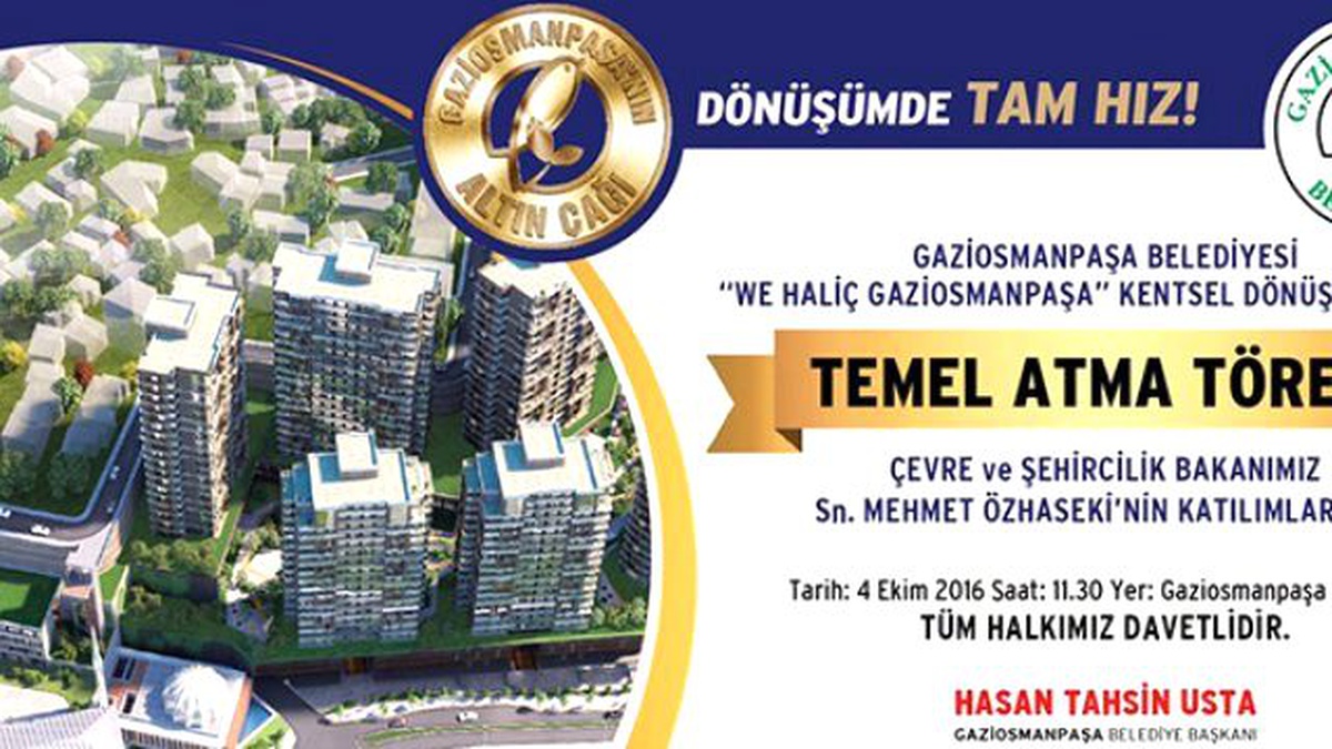 Gaziosmanpaşa\'da Kentsel Dönüşüm Hızlanıyor