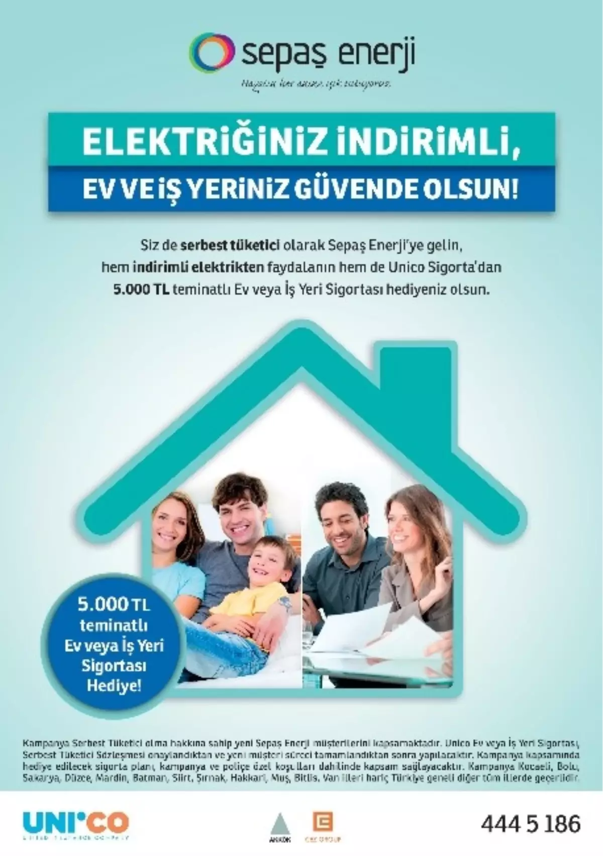 Sepaş Enerji\'den Müşterilerine Özel Ev ve İş Yeri Sigortası