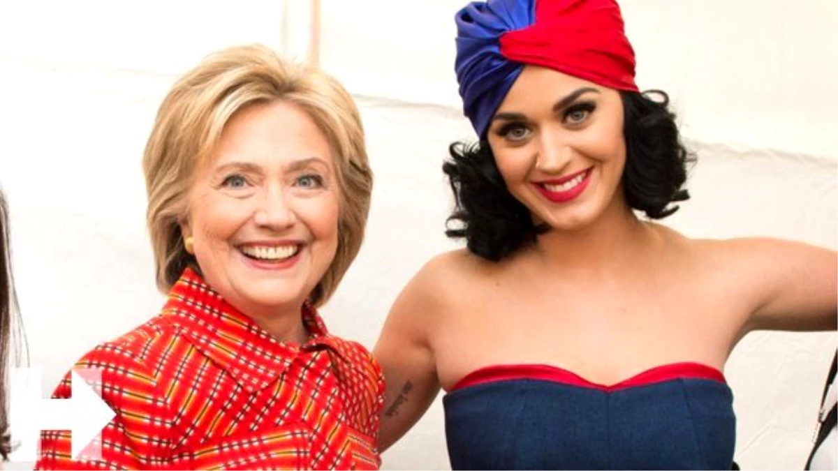 Katy Perry Hillary Clinton\'a Destek İçin Soyundu