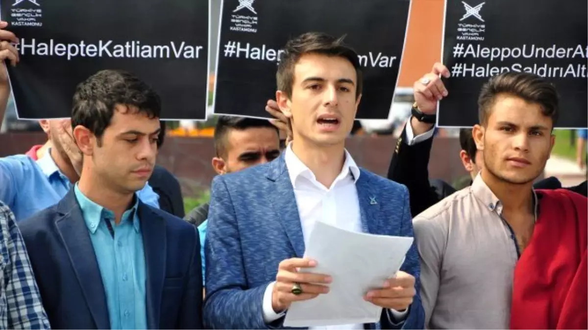 Tügva\'dan Halep\'teki Saldırılara Protesto